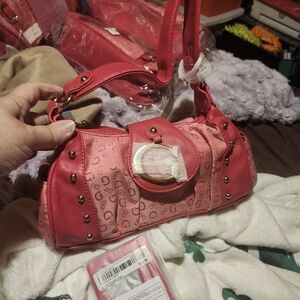 Pink Women's Shoulder Bag - Fashion Accent With Card Holder